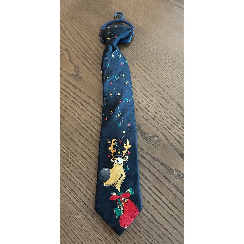 Dockers American Greetings Kids Christmas Reindeer Holiday Lights Tie